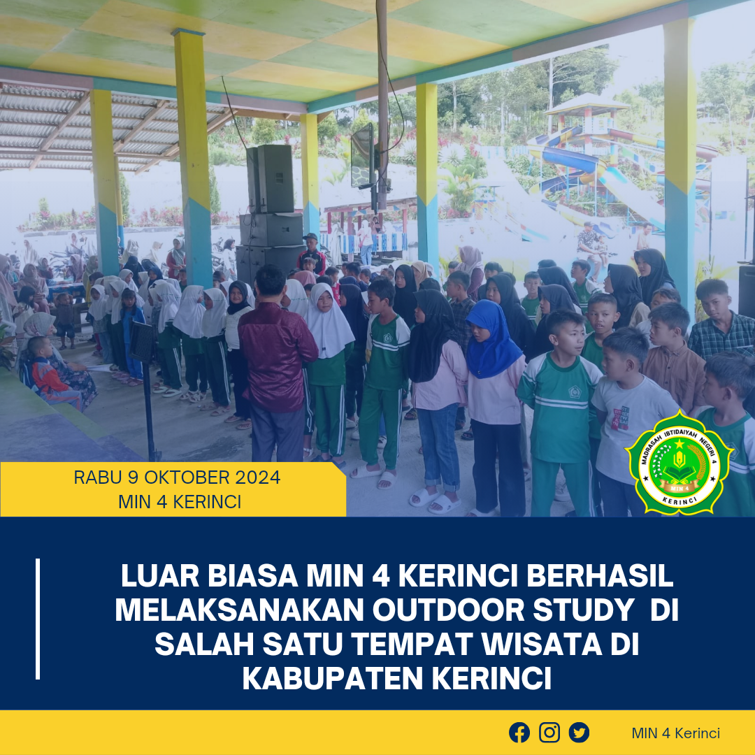 Luar Biasa MIN 4 Kerinci Berhasil Melaksanakan Program Outdoor Study Di salah Satu Tempat Wisata Di Kabupaten Kerinci