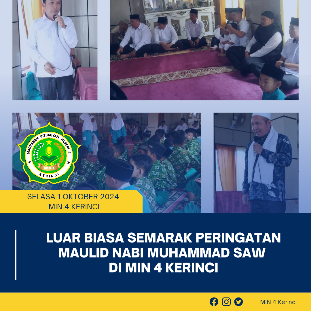 Semarak peringatan Maulid Nabi Muhammad SAW Di MIN 4 Kerinci