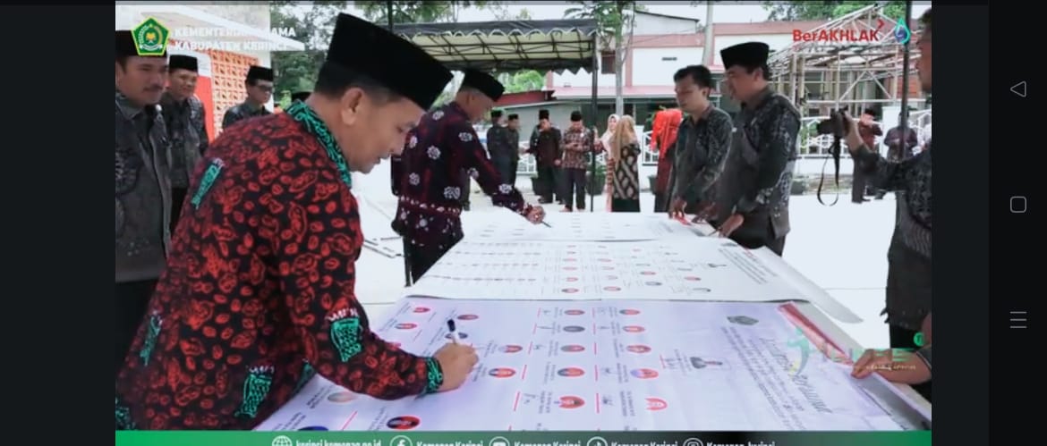 Kepala Madrasah MIN 4 Kerinci Amrul, S. Pd Hadiri Pencanangan  Pembangunan Zona Integritas Kantor Kementerian Agama Kabupaten Kerinci